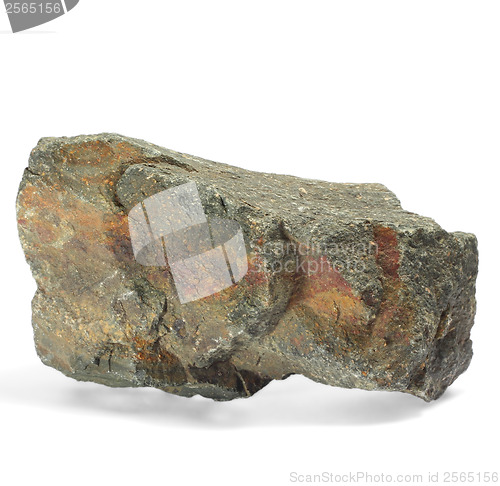 Image of stone single granite boulder large river isolated big rock block