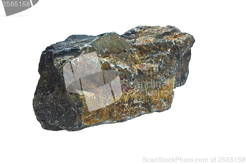 Image of granite stone gray red isolated on white background (in my portf