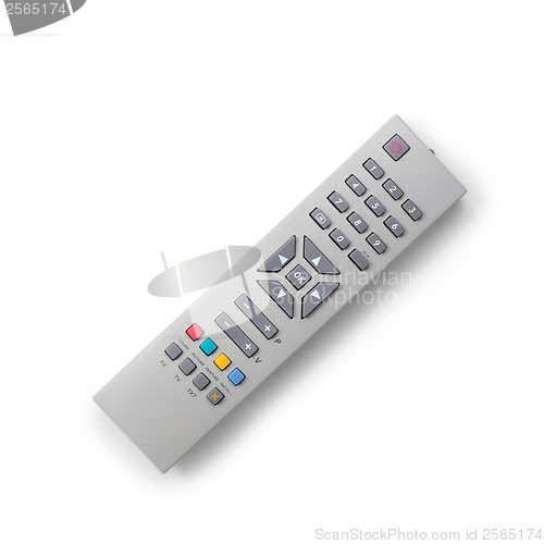 Image of TV remote control isolated