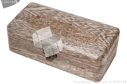 Image of antique jewelry box isolated