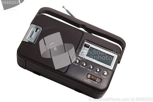 Image of radio fm portable transistor old tuner set isolated fashione