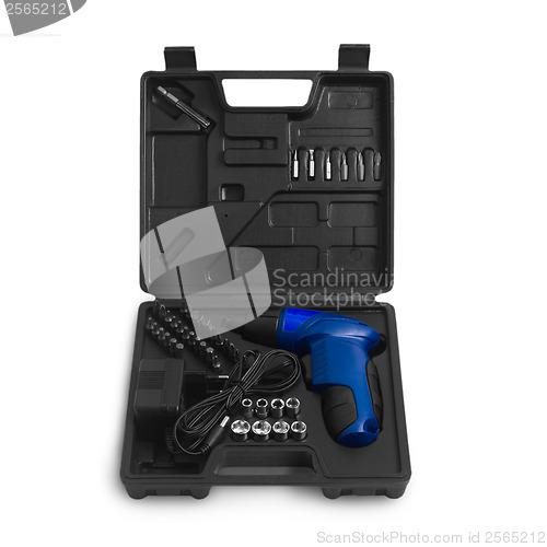 Image of electric drill in a box