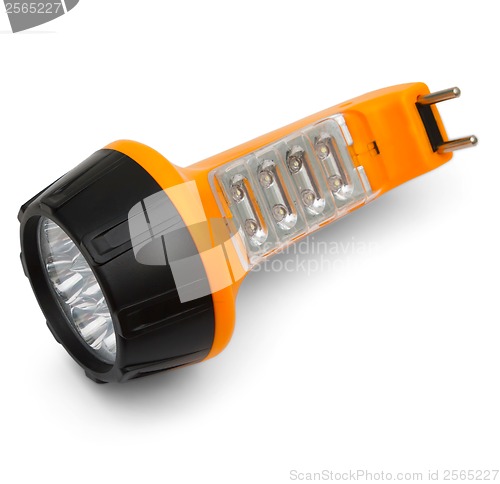 Image of flashlight electric pocket isolated on white background