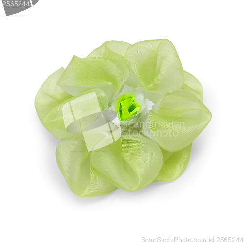 Image of green artificial flower isolated