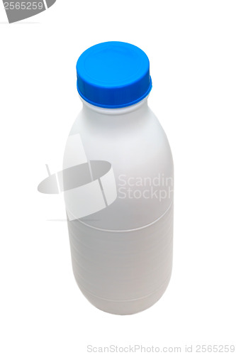 Image of milk plastic bottle isolated on white (clipping path)