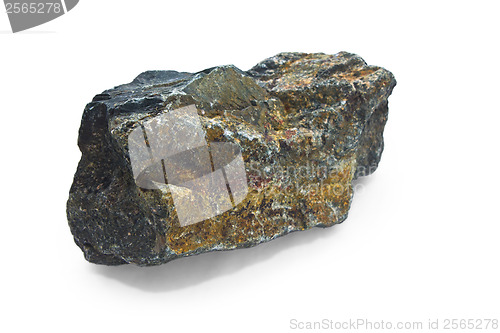 Image of granite stone gray red isolated on white background (in my portf