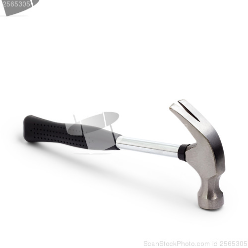 Image of hammer iron hammering  isolated on white background