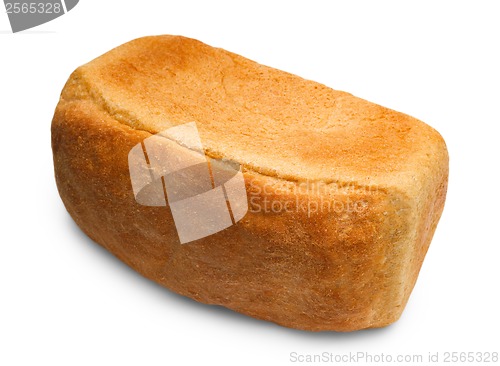 Image of loaf yummy of bread russian isolated on white background