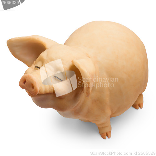 Image of figurine pig isolated on white background