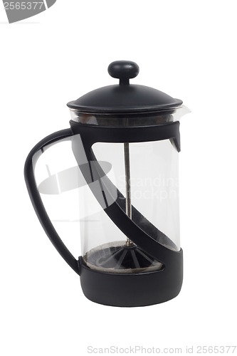 Image of glass teapot kettle tea shiny plastics isolated clipping path