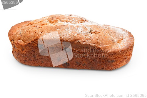 Image of dessert brown cake chocolate nuts isolated