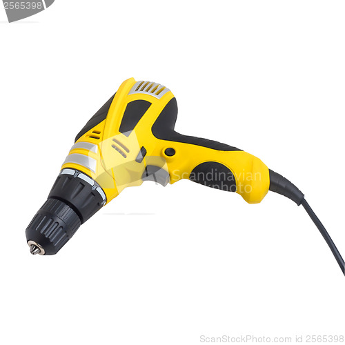 Image of drill tool yellow isolated