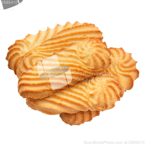 Image of yellow tasty cookies dessert isolated on white background clippi