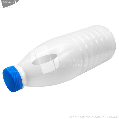 Image of milk plastic bottle isolated on white background