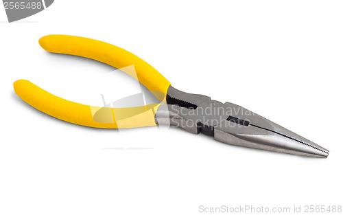 Image of pliers yellow tool isolated