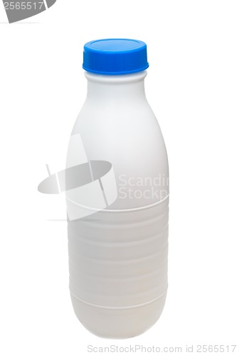 Image of plastic milk bottle isolated on white (clipping path)