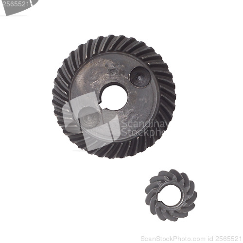 Image of gears metal isolated against a white background