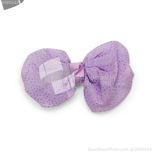 Image of  purple bow-tie butterfly bow isolated