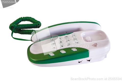 Image of phone desktop green isolated call communication