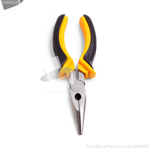 Image of pliers yellow tool isolated 