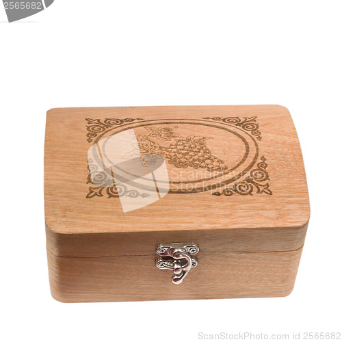 Image of wooden box isolated on white background