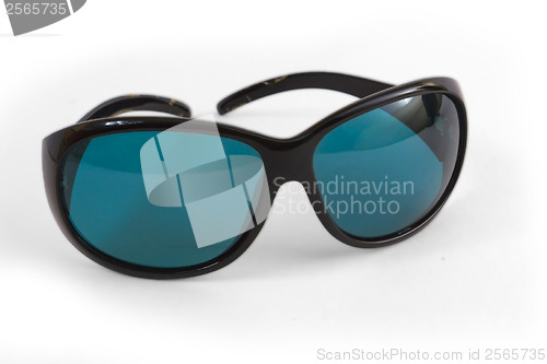 Image of blue sunglasses spectacles sun isolated on white