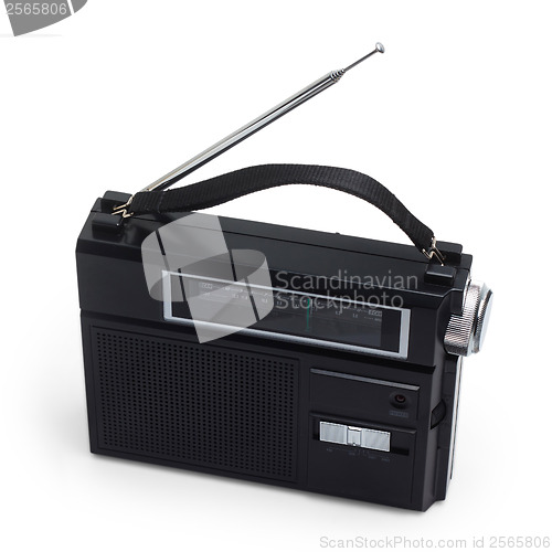Image of radio fm portable transistor old tuner set isolated fashioned