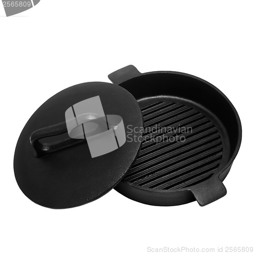 Image of grill pan isolated on white background