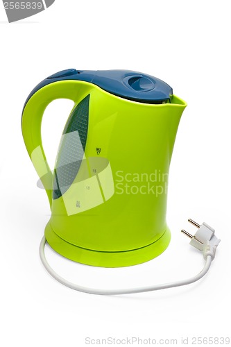 Image of kettle electric isolated utensils appliance kitchen asian hot de