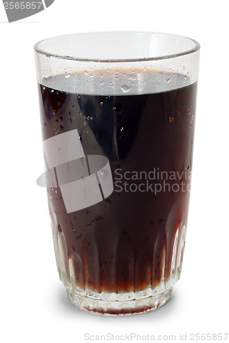 Image of glass of cola isolated