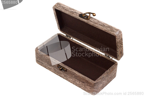Image of open casket old isolated