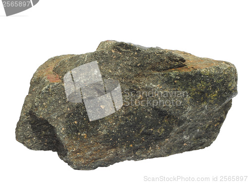 Image of granite gray stone a isolated on white background clipping path