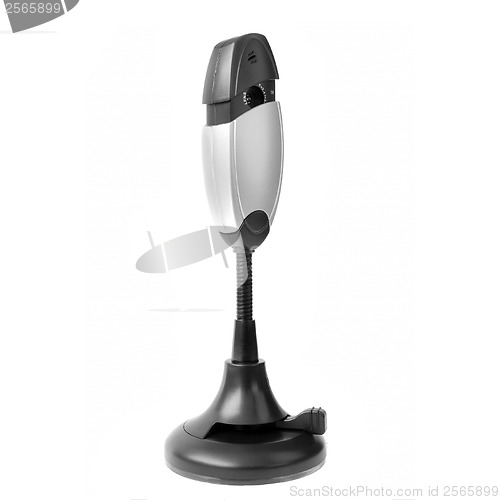 Image of Web camera on a stalk on a white background