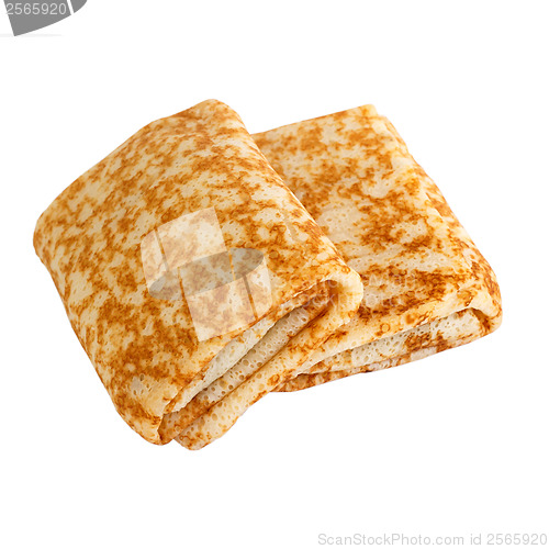 Image of pancakes fried stuffed isolated white