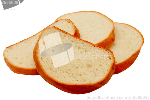 Image of lot of slice bread loaf sliced ??isolated (clipping path)
