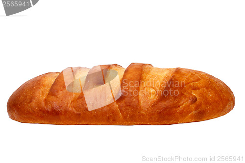 Image of delicious loaf of bread isolated on white background