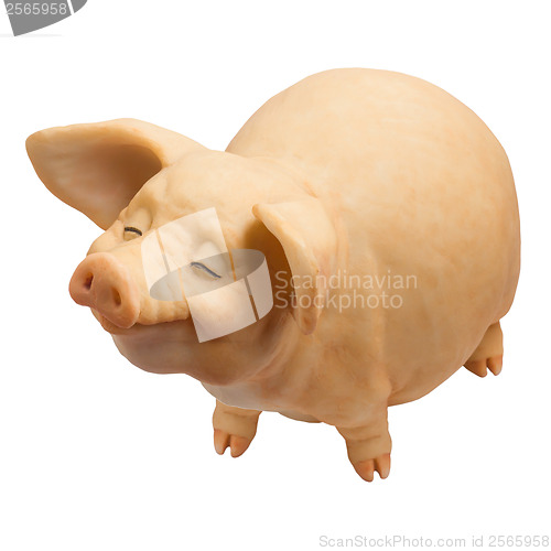 Image of figurine pig isolated