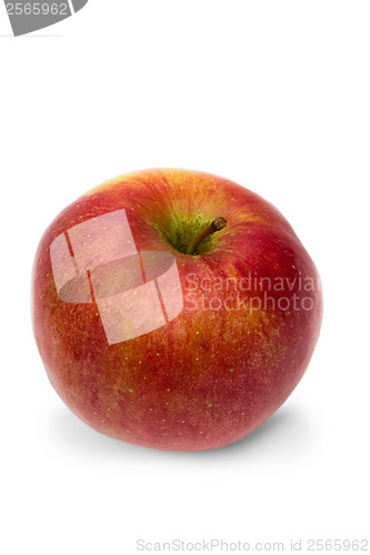 Image of red garden apple on a white background