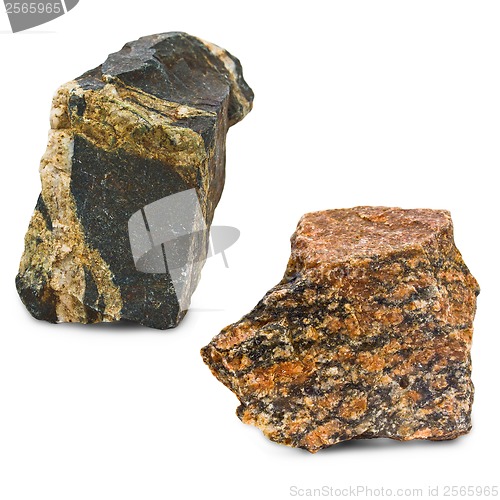 Image of stone granite dark blue brown natural isolated