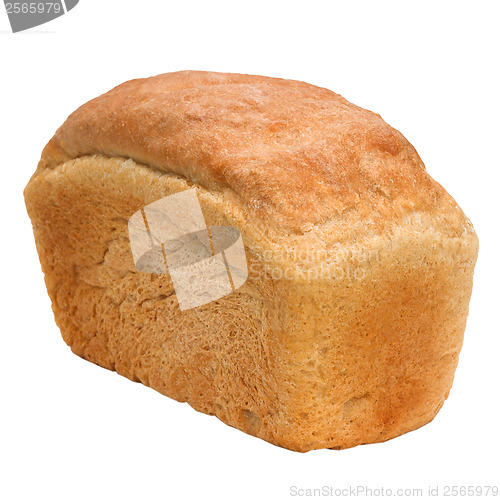 Image of loaf of bread russian isolated on white (clipping path)