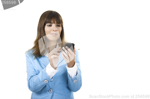 Image of Businesswoman with a Pda