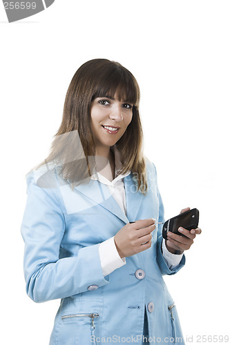 Image of Businesswoman with a Pda