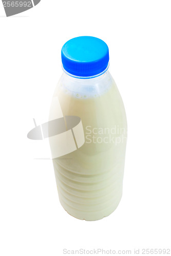 Image of plastic milk bottle isolated on white (clipping path)