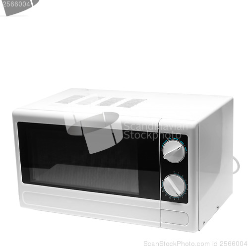 Image of microwave oven is isolated on a white background