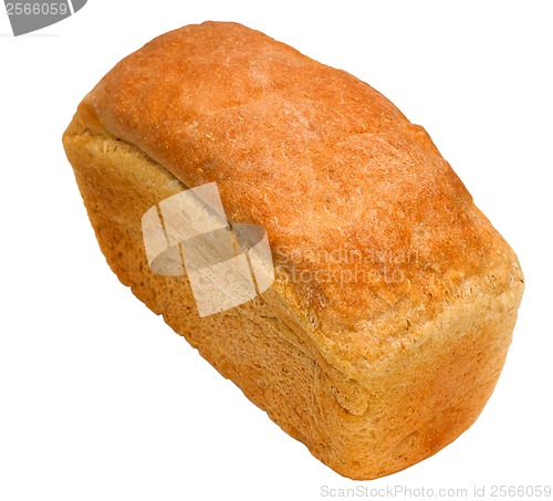 Image of loaf of bread baking delicious isolated