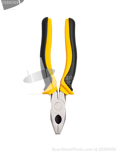 Image of yellow pliers isolated on a white background (clipping path)