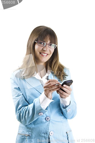 Image of Businesswoman with a Pda