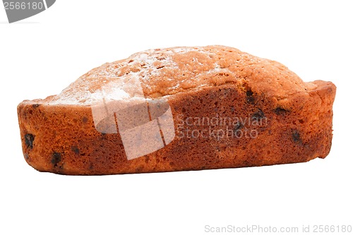 Image of cupcake tasty baking brown on white background clipping path