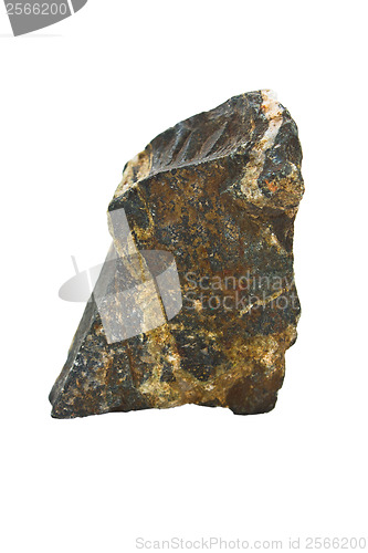 Image of isolated stone white rock background natural granite boulder sol