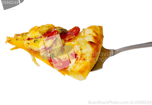 Image of pizza tasty slice piece appetizing isolated on white background 